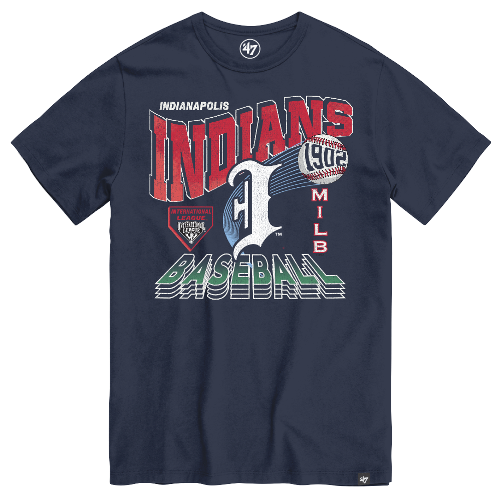 Indianapolis Indians '47 Adult Navy Speed Check Foundation Tee