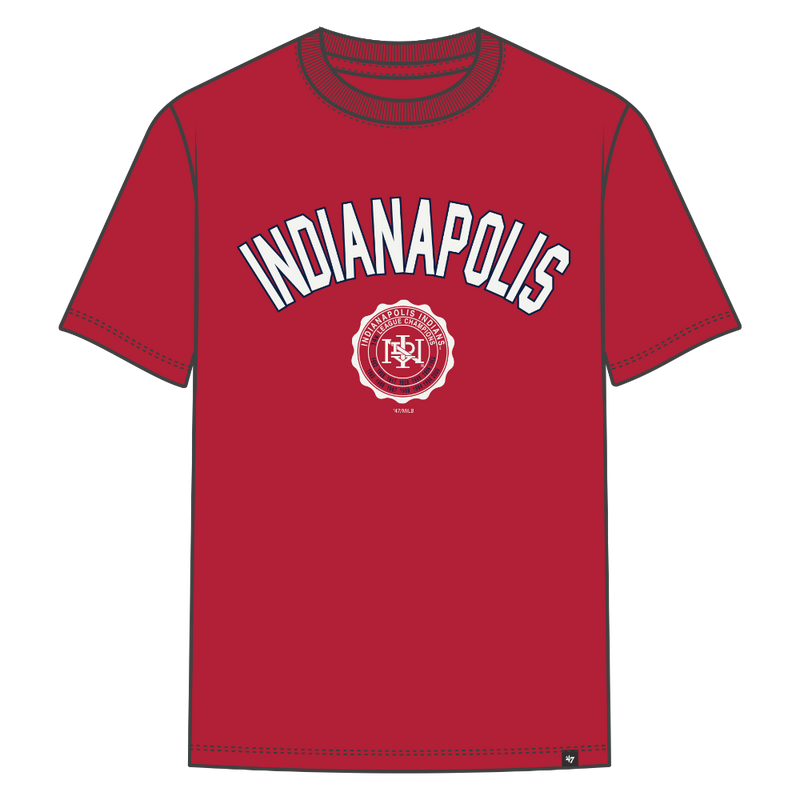 Indianapolis Indians '47 Adult Red Crest Bend Everyday Tee
