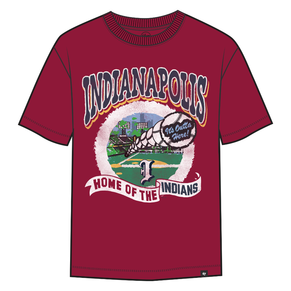 Indianapolis Indians '47 Adult Red Grounds Crest Foundation Tee