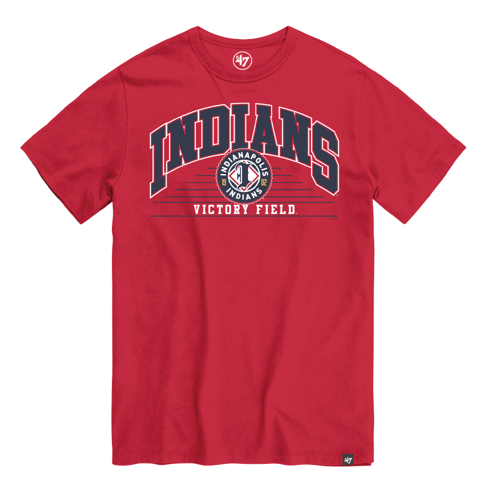 Indianapolis Indians '47 Adult Red Jumbo Arch Franklin Tee