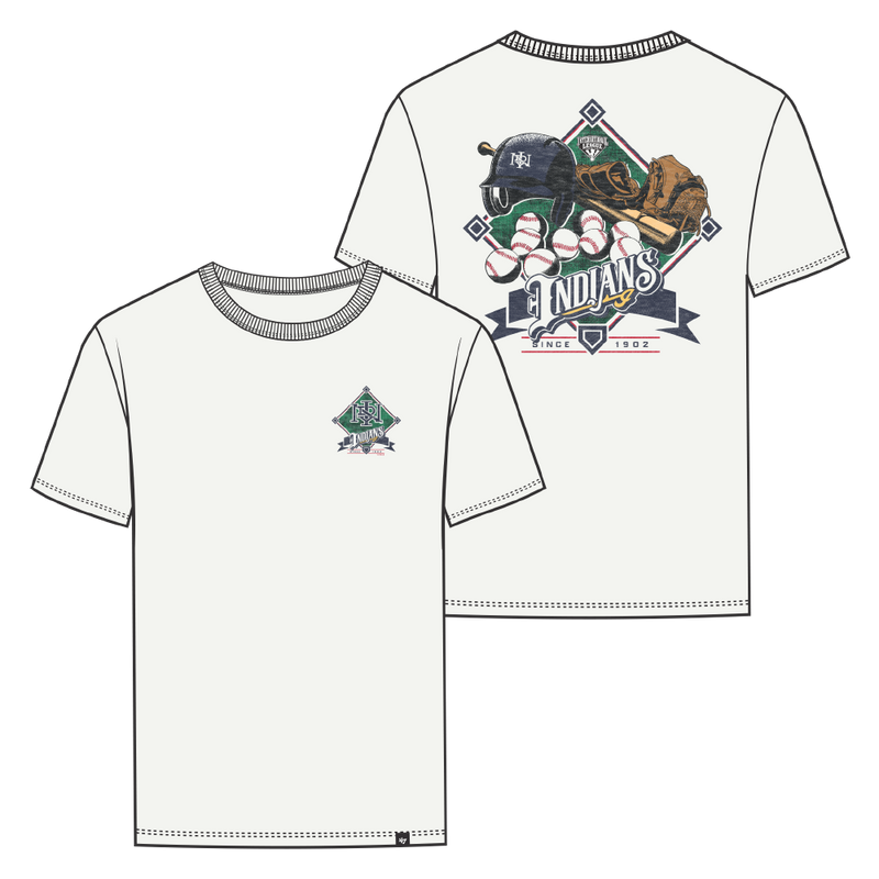 Indianapolis Indians '47 Adult Sandstone Sports Gear 2-Sided Franklin Tee