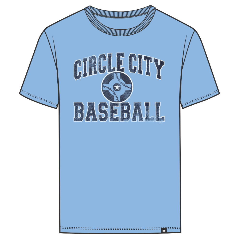 Indianapolis Indians '47 Adult Sky Blue Circle City Union Franklin Tee