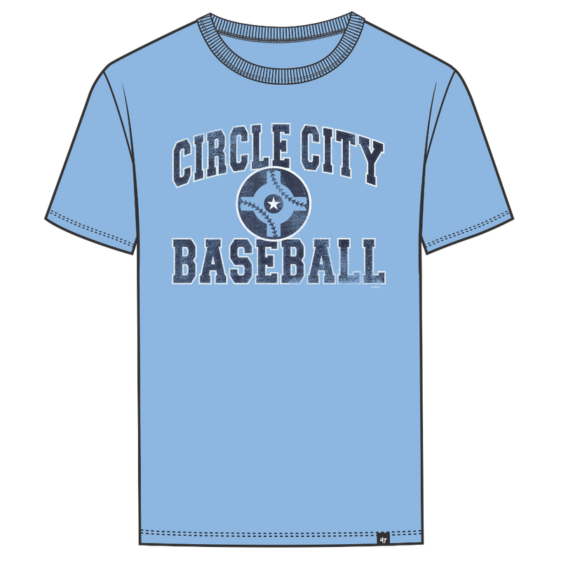Indianapolis Indians '47 Adult Sky Blue Circle City Union Franklin Tee