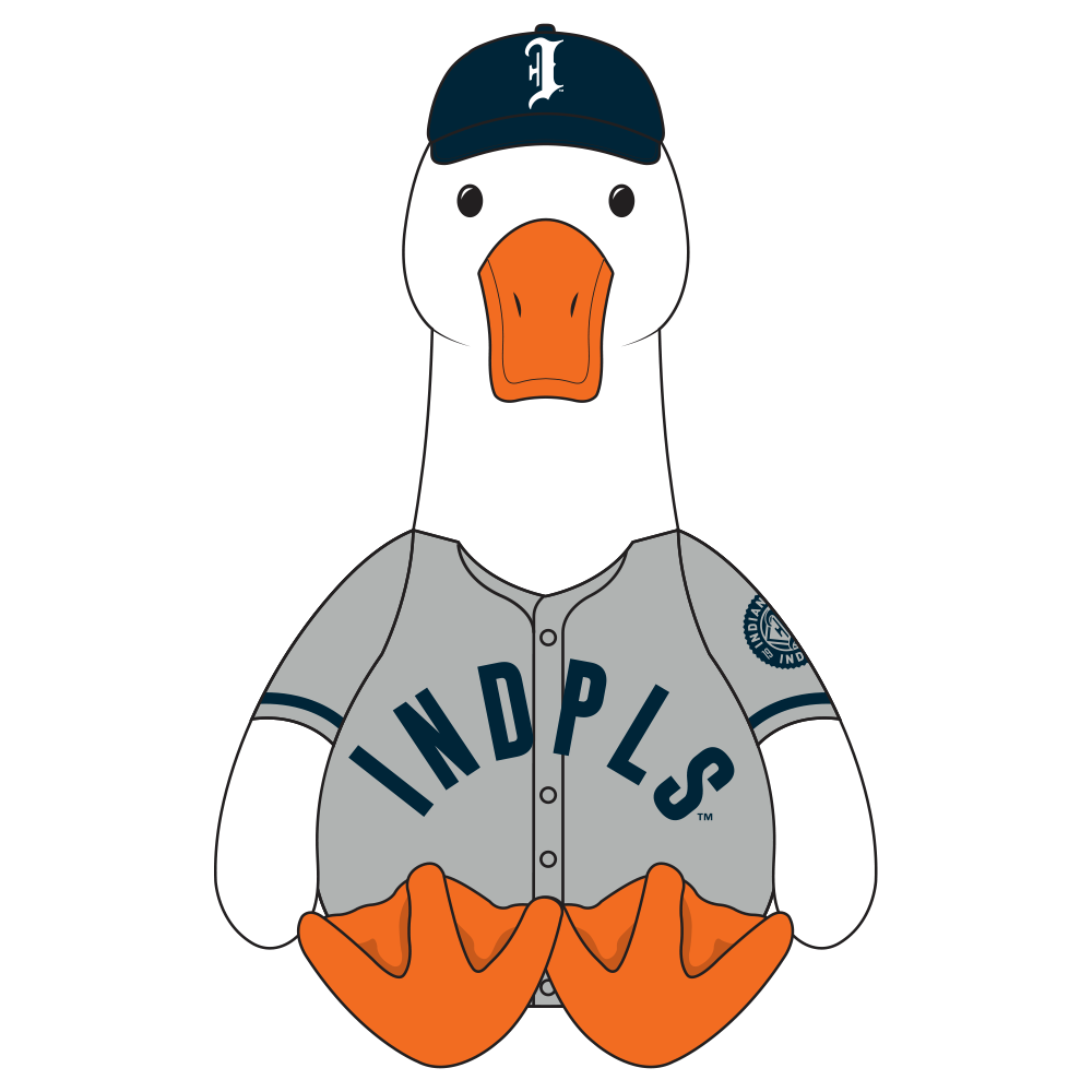 Indianapolis Indians FOCO 10" Plush Road Jersey Goose