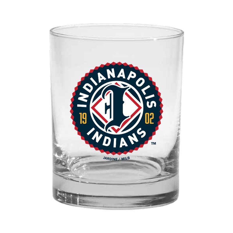 Indianapolis Indians 14oz Primary Logo Rocks Glass