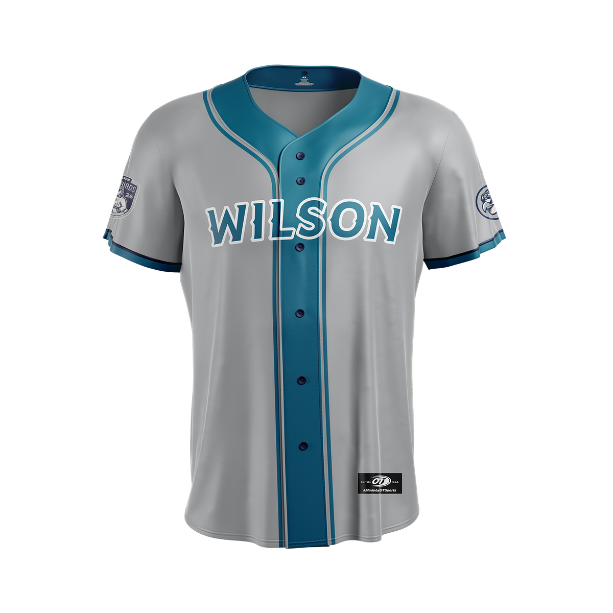 Wilson Warbirds OT Sports Road Grey Mens Replica Jersey w/ Inaugural Patch