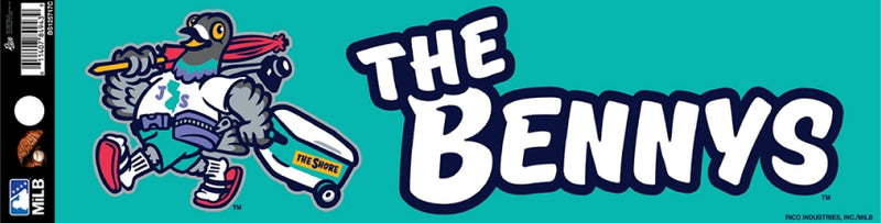 Jersey Shore BlueClaws TNC The Bennys Bumper Sticker