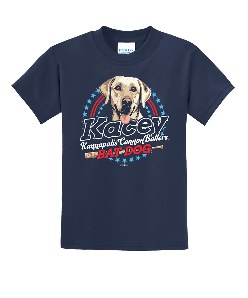Kids Navy Kacey the Bat Dog Tee