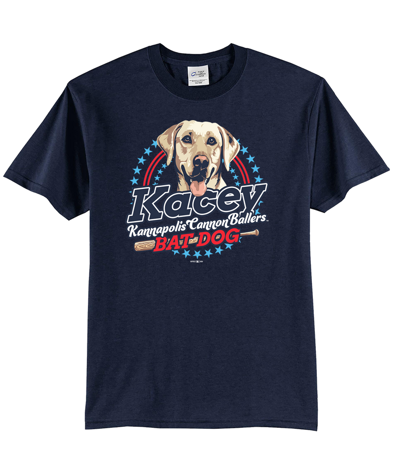 Adult Navy Kacey The Bat Dog Tee