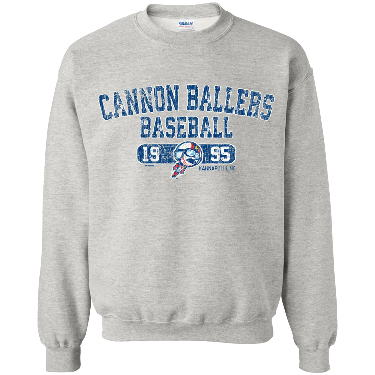 Kannapolis Cannon Ballers Adult Grey Filbert Crew Fleece