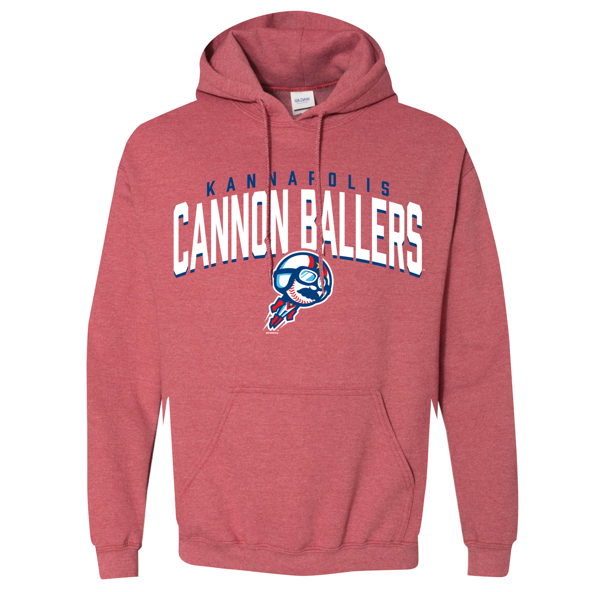 Kannapolis Cannon Ballers Adult Red Zaid Hoodie