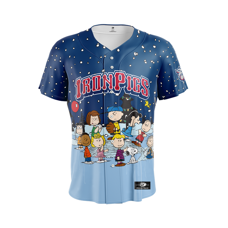 Lehigh Valley IronPigs Peanuts Gang Holiday Jersey