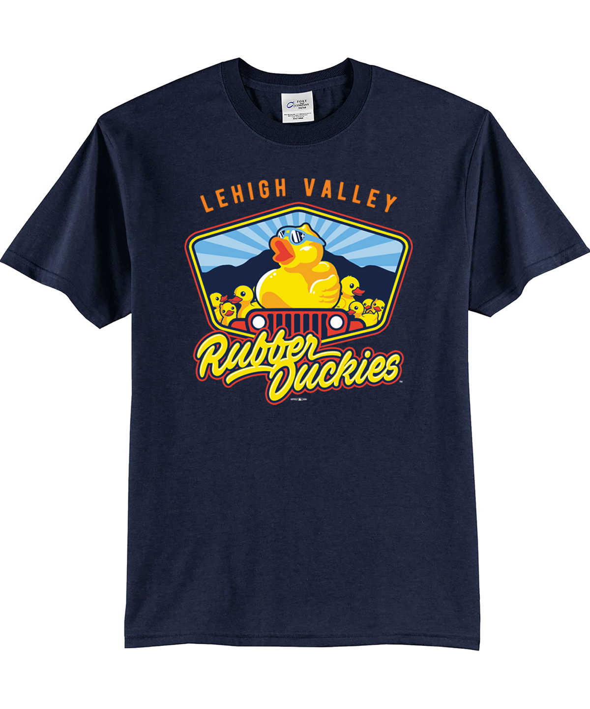 Lehigh Valley IronPigs Rubber Duckies 4x4 Adult Tee