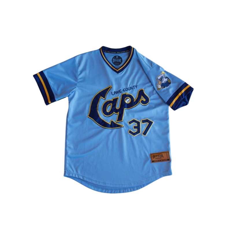 Official League x Lake County Captains Alternate Light Blue Caps Jersey