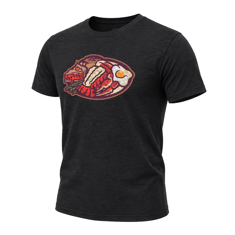 Las Vegas Belly Busters 108 Stitches Theme Night Collection Razorback Black Tri-Blend Short Sleeve T-Shirt
