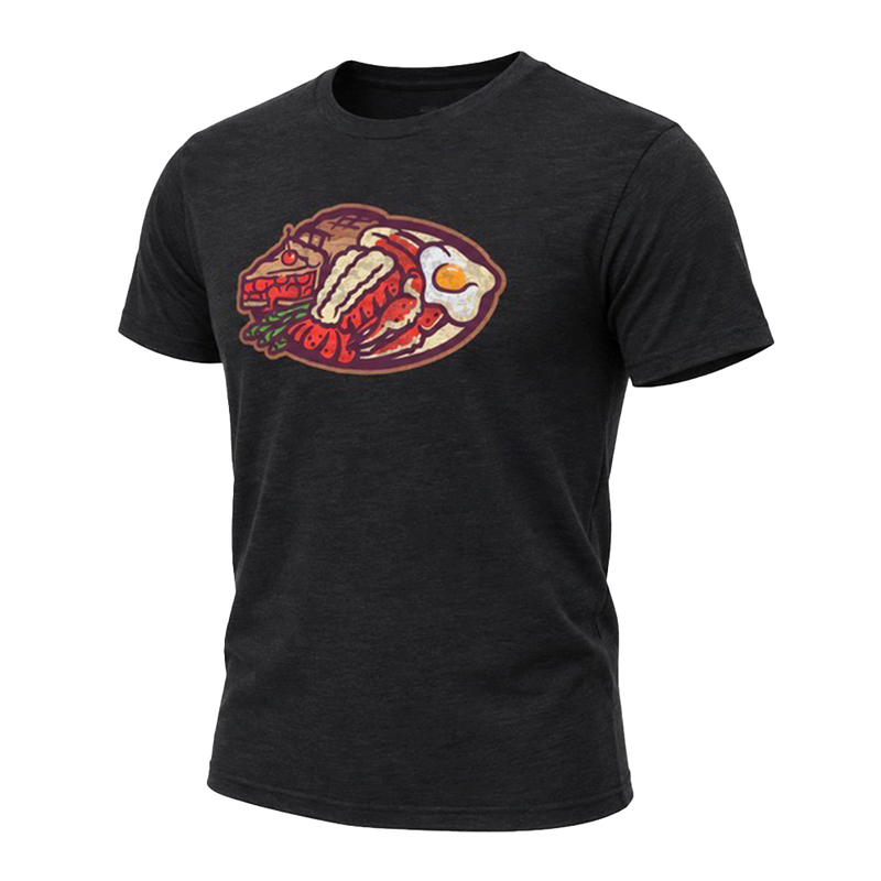 Las Vegas Belly Busters 108 Stitches Theme Night Collection Razorback Black Tri-Blend Short Sleeve T-Shirt