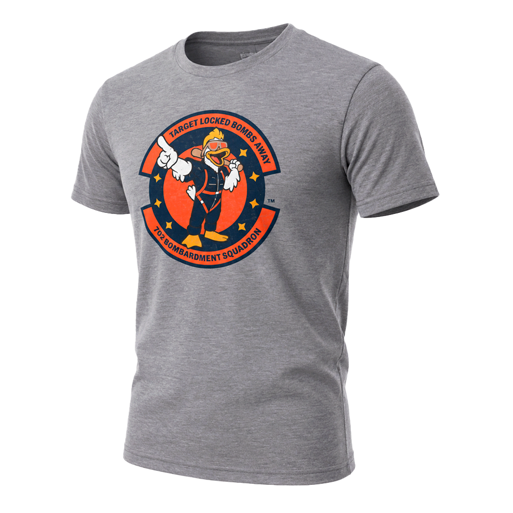 108 Stitches Spruce Squadron Patch Vintage Gray Tri-Blend Short Sleeve T-Shirt
