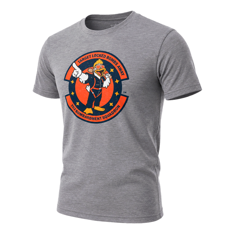 108 Stitches Spruce Squadron Patch Vintage Gray Tri-Blend Short Sleeve T-Shirt