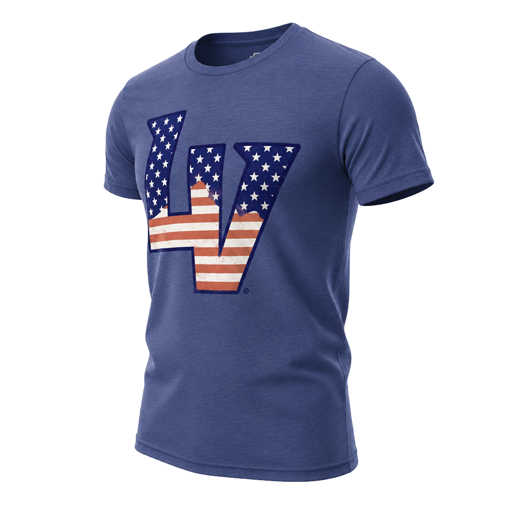 Las Vegas Aviators LV Patriotic Navy Tri-Blend Short Sleeve T-Shirt