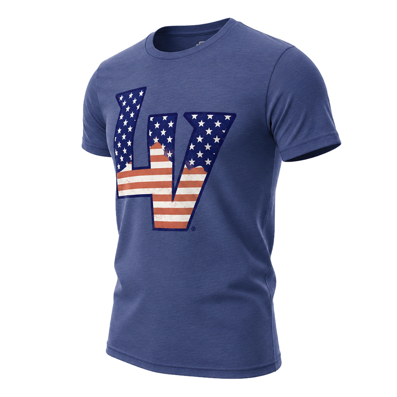 Las Vegas Aviators LV Patriotic Navy Tri-Blend Short Sleeve T-Shirt