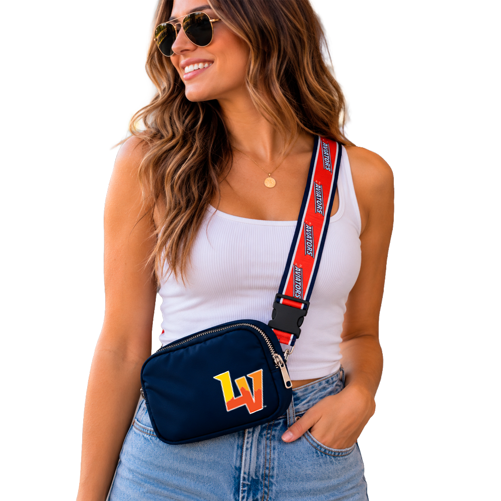 FOCO Las Vegas Aviators LV Navy Crossbody Bag