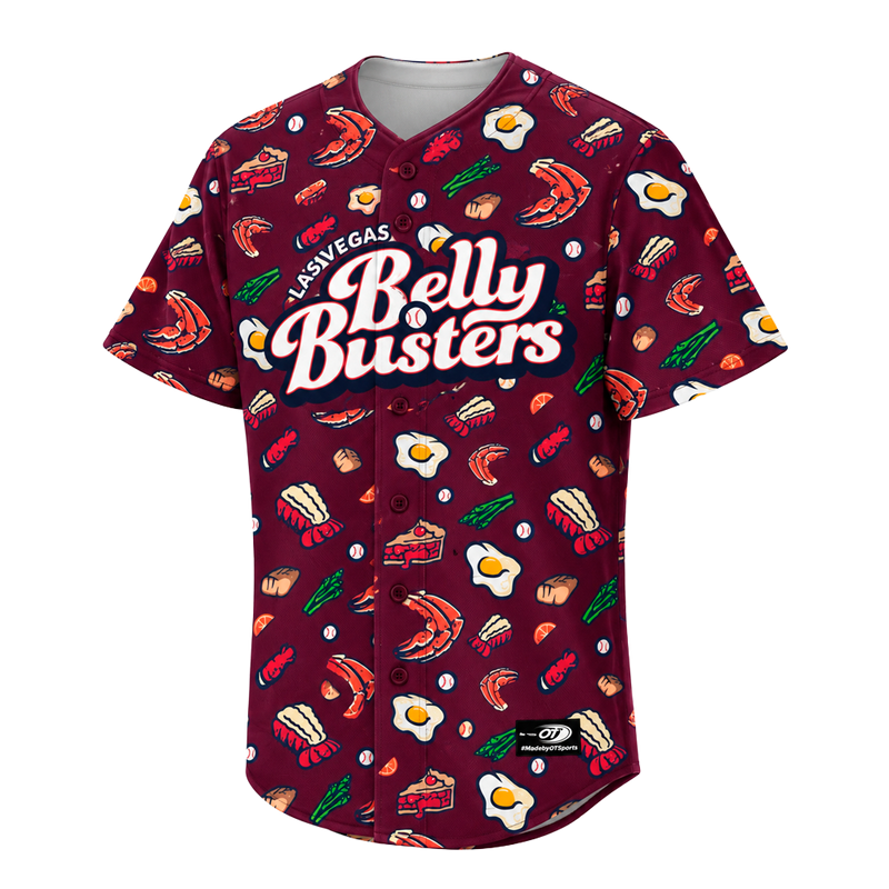 Las Vegas Belly Busters Evoshield Theme Night Collection Maroon Authentic Jersey