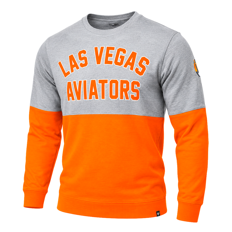 Men's LVA Gray/Orange Emerson '47 Gibson Fleece Crewneck