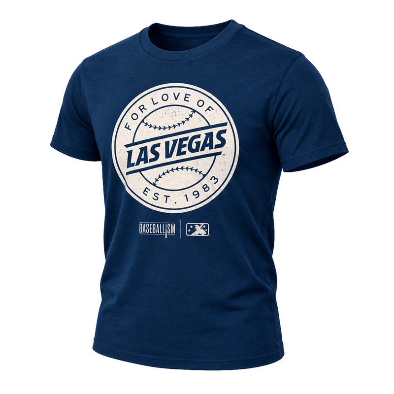Men's Baseballism For Love of Las Vegas Navy Short Sleeve T-Shirt