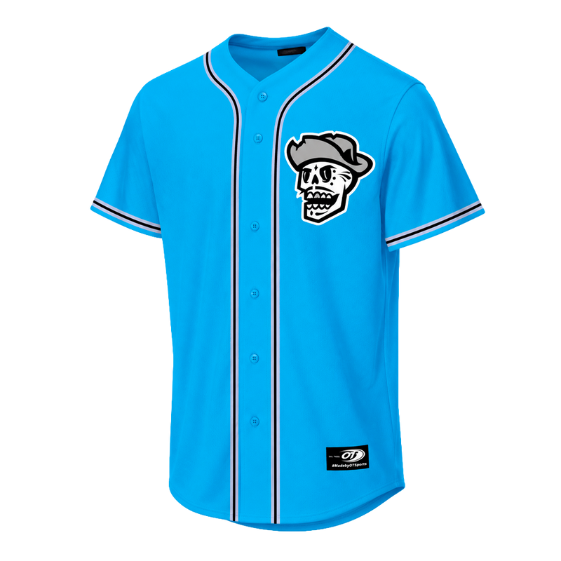 Men's Las Vegas Reyes de Plata OT Sports Home Skull Blue Replica Jersey