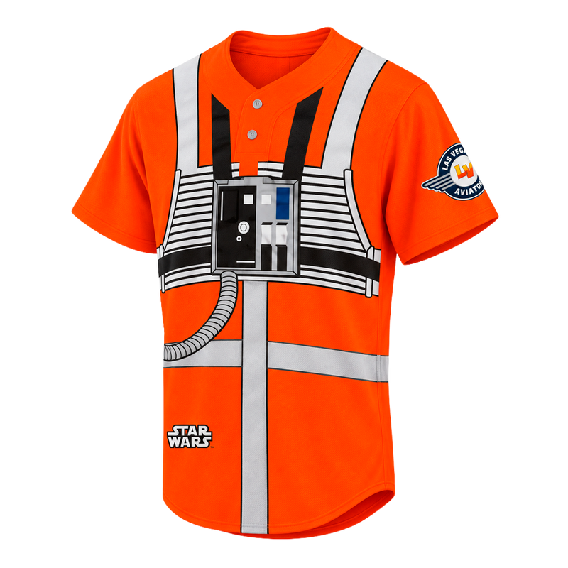 Men's OT Sports Star Wars Rebel Pilot Orange Replica Jersey