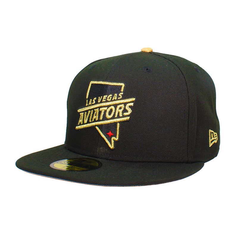 New Era Las Vegas Aviators State Outline Black/Gold 59FIFTY Fitted Hat