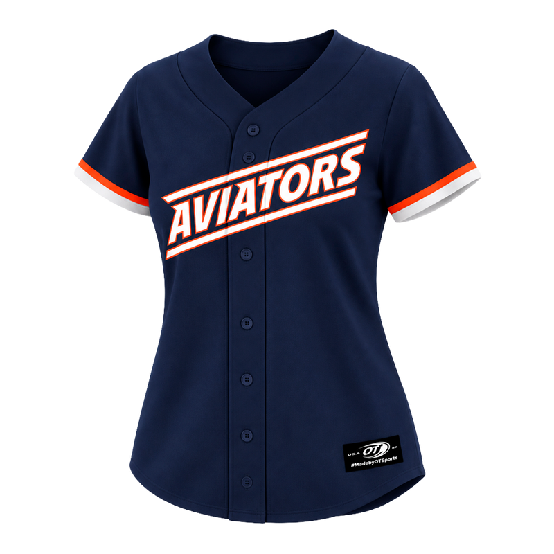 Women's OT Sports Alternate Aviators Navy Replica Jersey