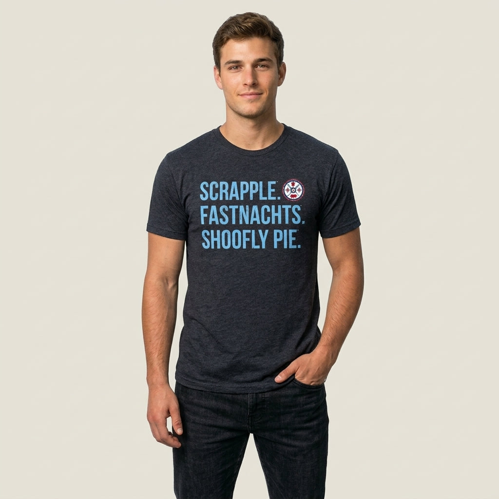 Lehigh Valley IronPigs Fastnachts Scrapple Shoofly Pie Tee