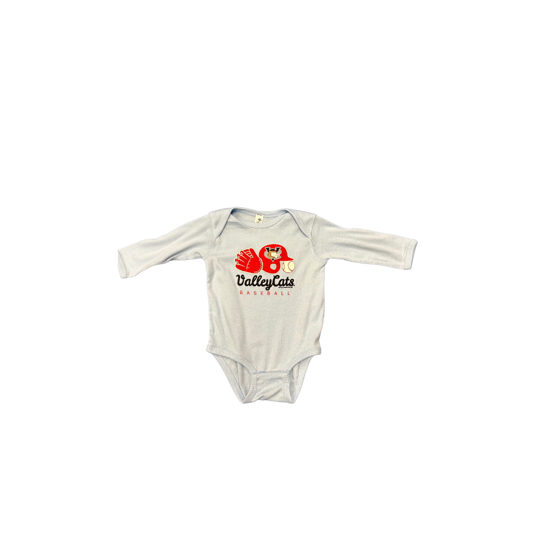 Baby Long Sleeve Light Blue Onesie