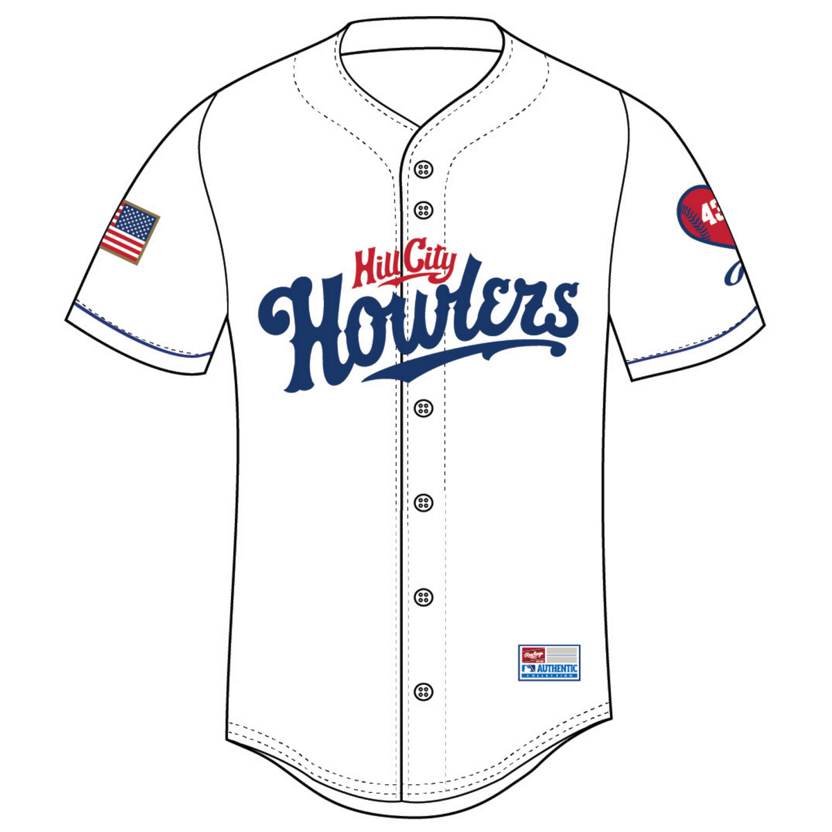 Hill City Howlers Adult Home Replica Sublimated Jersey
