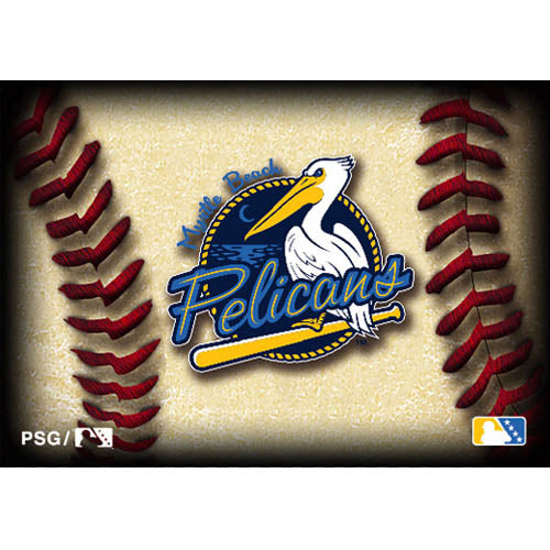 Myrtle Beach Pelicans Pro Specialties Group Primary Logo Baseball 2"x3" Magnet