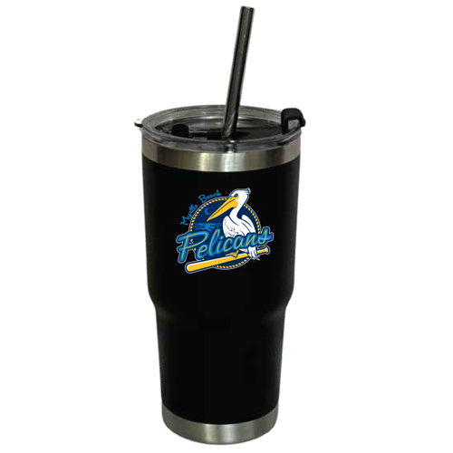 Myrtle Beach Pelicans Jardine Associate Black Primary 20 oz Arcticware Tumbler
