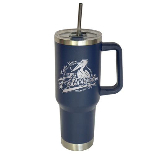 Myrtle Beach Pelicans Jardine Associate Navy Primary 40 oz Arcticware Tumbler Mug