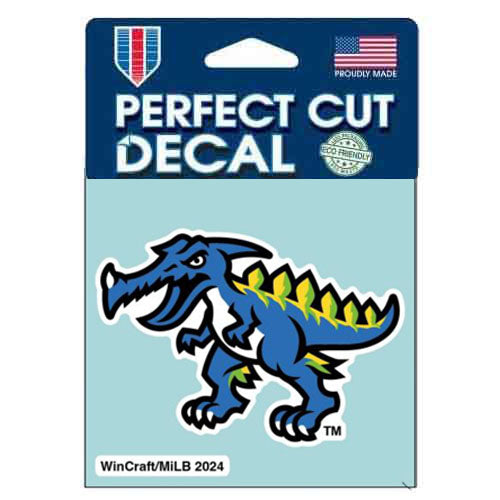 Myrtle Beach Pelicans Wincraft Pelisaurus Rex Logo 4x4 Decal