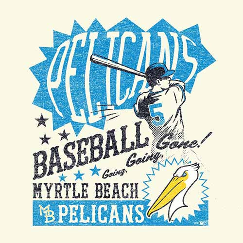 Myrtle Beach Pelicans Comfort Wash Parchment Gameday Tee