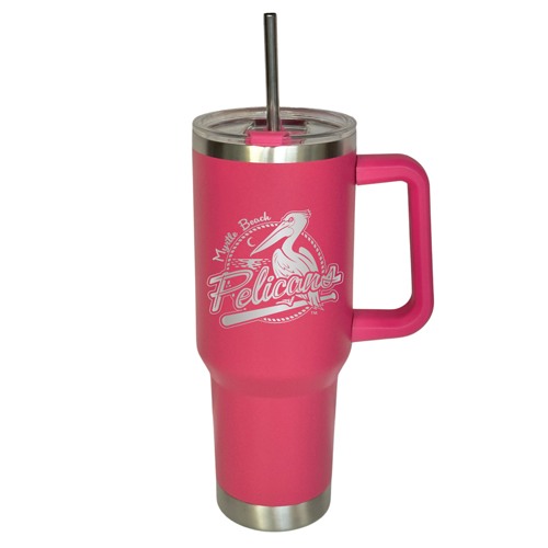 Copy of Myrtle Beach Pelicans Jardine Associate Pink Primary 40 oz Arcticware Tumbler Mug