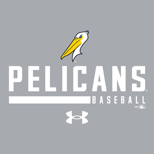Myrtle Beach Pelicans Under Armour Youth Mod Grey Tech Tee