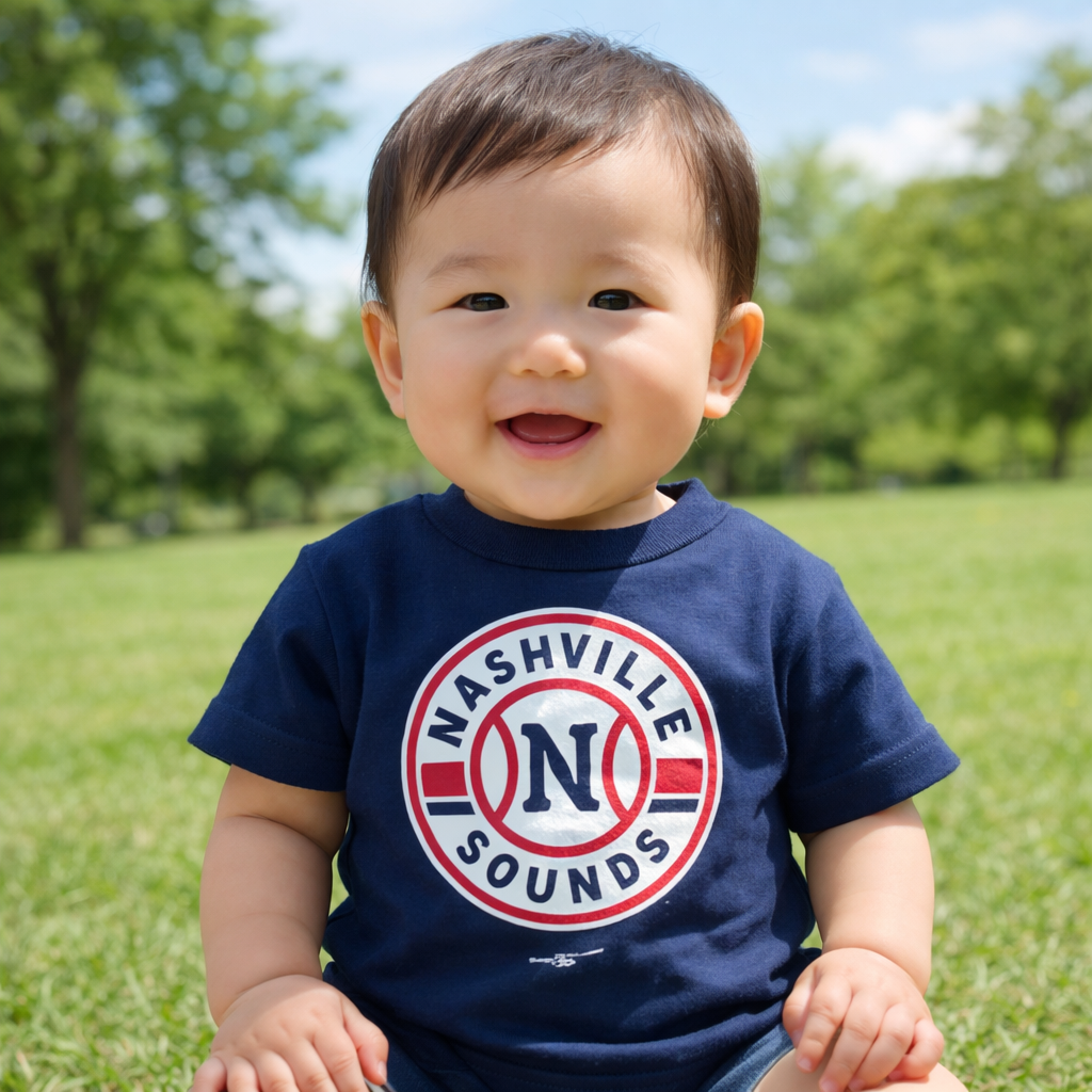 Nashville Sounds Infant Navy Primary Logo Tee