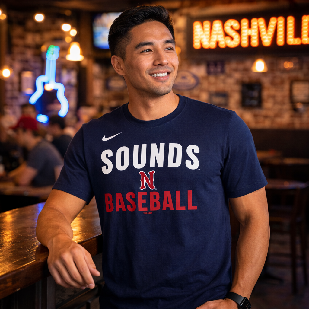 Nashville Sounds Nike Navy Legend Short Sleeve Performance Tee