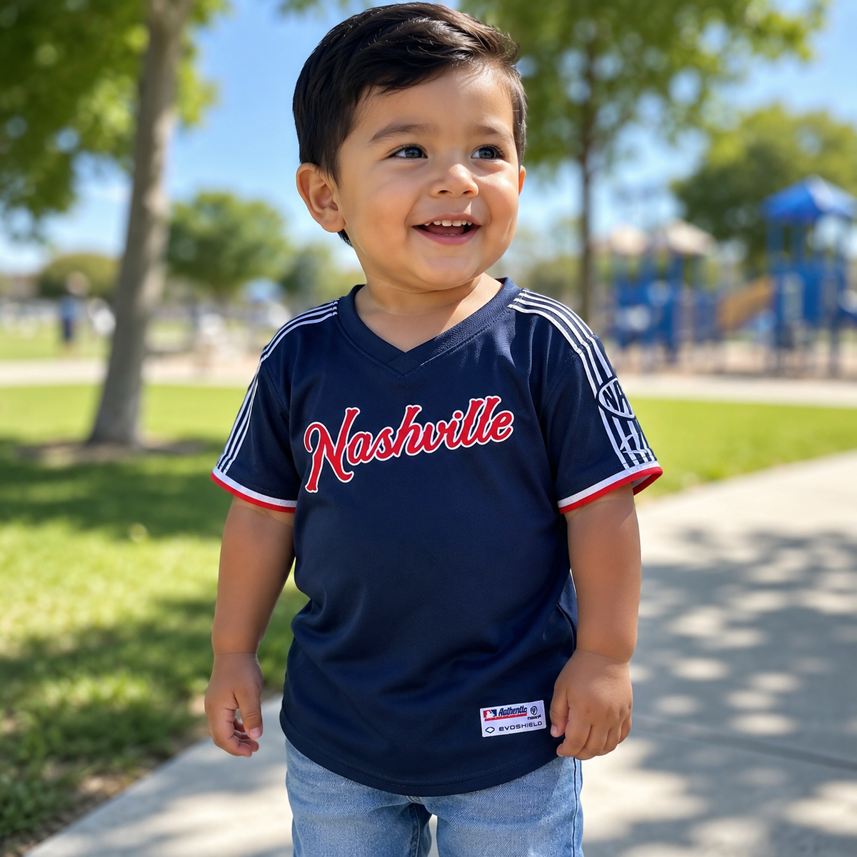 Nashville Sounds EvoShield Toddler Navy Replica Jersey