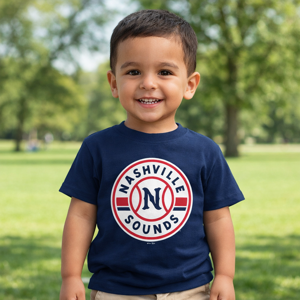 Nashville Sounds Toddler Navy Primary Logo T