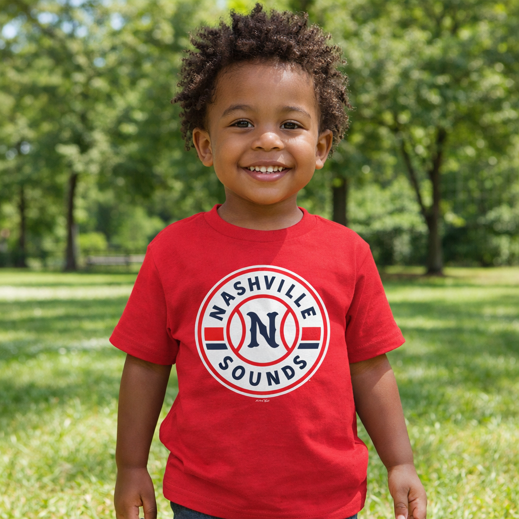 Nashville Sounds Toddler Red Primary Logo T