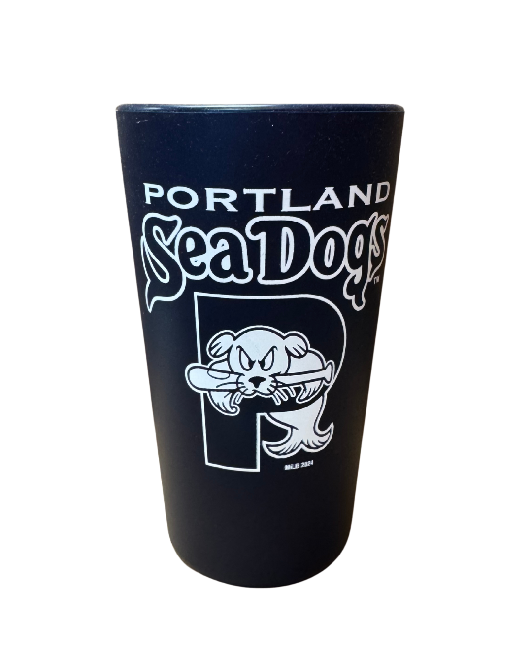 Portland Sea Dogs Wincraft Silicone 16 OZ Navy Pint Glass