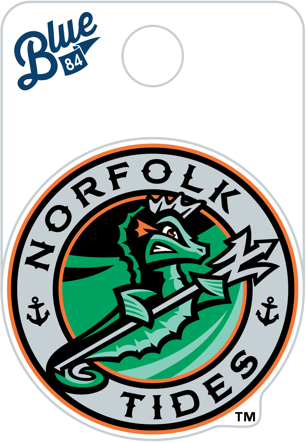 Norfolk Tides Roundel Logo 1.5 Inch Sticker