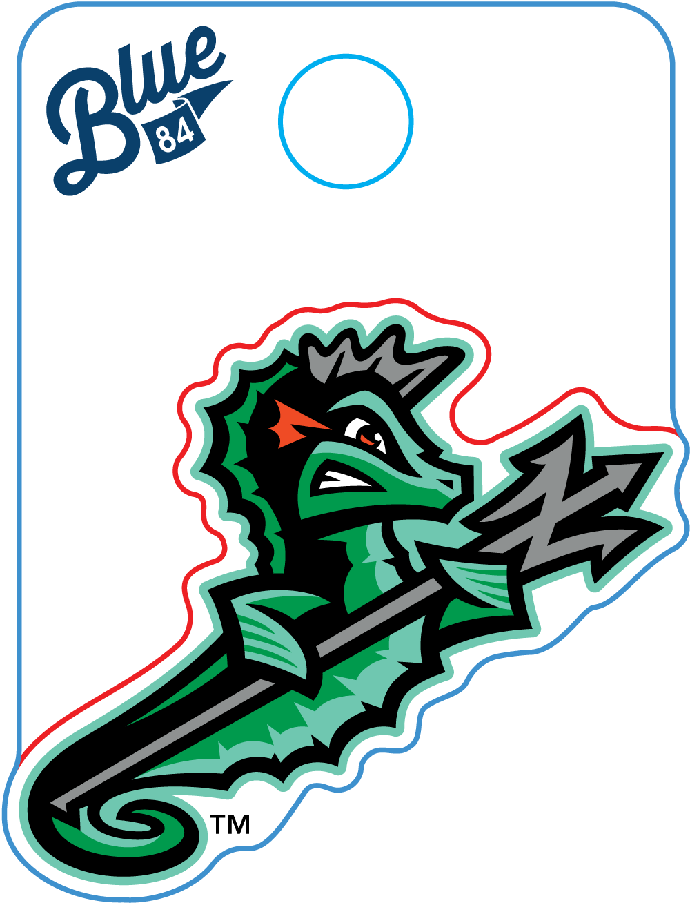 Norfolk Tides 1.5 Inch Seahorse Sticker
